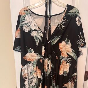 SHEIN Curve plus size tropical print dress